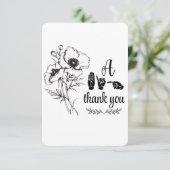 Carte de remerciement plat "Un grand merci" (Debout devant)