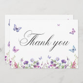 Carte de remerciement plate (Devant / Derrière)