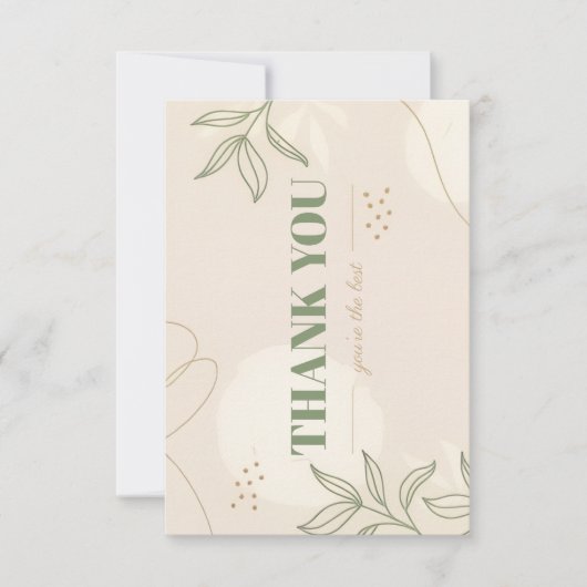 Carte de remerciement plate (Devant)