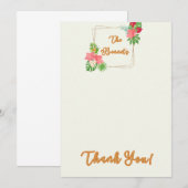 Carte de remerciement plate (Devant / Derrière)