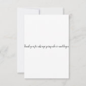 Carte de remerciement plate (Dos)