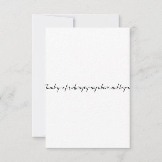 Carte de remerciement plate (Dos)