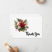 Carte de remerciement plate (Devant/Arrière en situation)