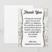 Carte de remerciement plate 4x5 argent Noël flou (Devant / Derrière)