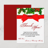 Carte de remerciement plate 4x5 Baughs Holly Berry (Devant / Derrière)