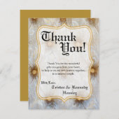 Carte de remerciement plate 4x5 en tissu à piqûres (Devant / Derrière)