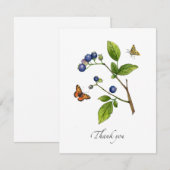 Carte de remerciement plate à l'aquarelle avec des (Devant / Derrière)