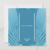 Carte de remerciement plate de sarcelle tropicale (Dos)