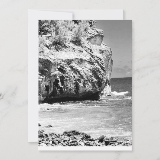 Carte de remerciement plate de Shipwreck Cliff, Ka (Devant)