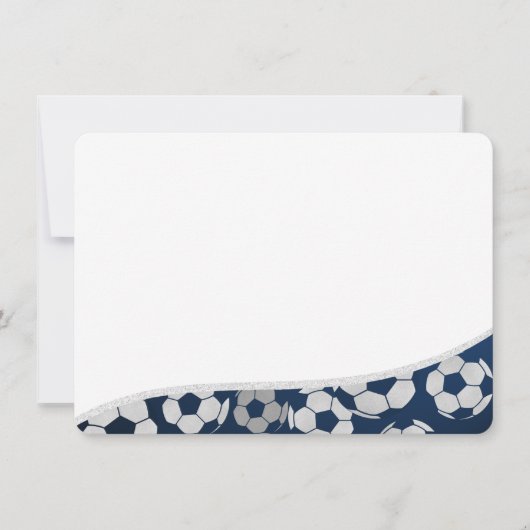 Carte de remerciement plate de sport de football (Devant)
