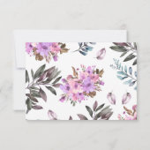 Carte de remerciement plate élégante florale pour  (Dos)