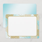 Carte de remerciement plate en volley-ball or (Devant / Derrière)