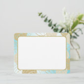 Carte de remerciement plate en volley-ball or (Debout devant)