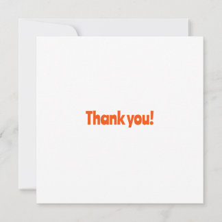 Carte de remerciement plate fille à queue de cheva