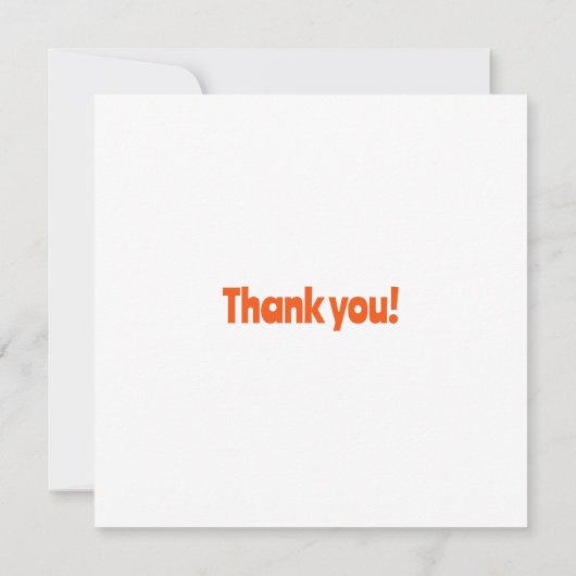 Carte de remerciement plate fille à queue de cheva (Dos)