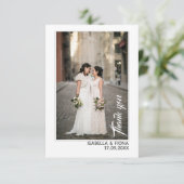 Carte de remerciement plate - Message de photo de (Debout devant)