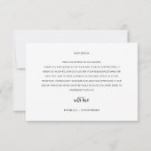 Carte de remerciement plate Navy & Rose Gold Glam  (Dos)