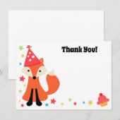 Carte de remerciement plate pour anniversaire avec (Devant / Derrière)