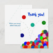 Carte de remerciement plate pour fête sautante (Devant / Derrière)