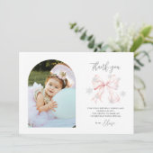 Carte de remerciement plate pour le 1er anniversai (Debout devant)