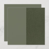 Carte de remerciement plate verte mousse inversée  (Devant / Derrière)