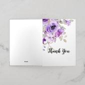 Carte de remerciement pliée (Mise à l'extérieur)