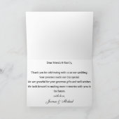 Carte de remerciement pliée (Intérieur)