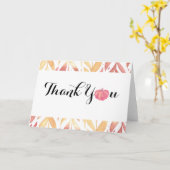 Carte de remerciement pliée aquarelle petite citro (Fleur jaune)