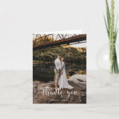 Carte de remerciement pliée avec message personnal (Devant)