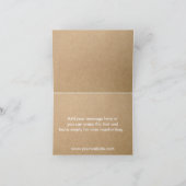 Carte de remerciement pliée avec message personnal (Intérieur)