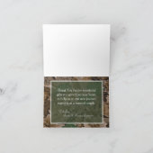 Carte de remerciement pliée Camouflage rose Browni (Intérieur)