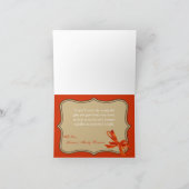 Carte de remerciement pliée Chasseurs Camouflage C (Intérieur)