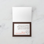 Carte de remerciement pliée Décorations initiales  (Intérieur)