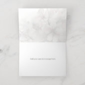 Carte de remerciement pliée en feuille d'aluminium (Couchage intérieur)