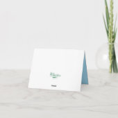 Carte de remerciement pliée positive au pissenlit (Dos)