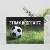 Carte de remerciement pliée pour Bar Mitzvah de fo (Debout devant)