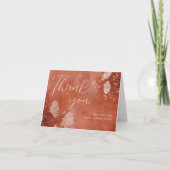 Carte de remerciement pliée pour mariage de la col (Devant)