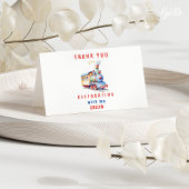 Carte de remerciement pliée pour train éditable -