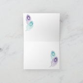 Carte de remerciement Plume de Paon (Intérieur)