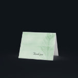 Carte de remerciement Plume de Paon Menthe<br><div class="desc">Carte de remerciement personnalisée aquarelle élégante chic Plume de Paon Menthe</div>