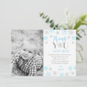 Carte de remerciement pour 1er anniversaire avec p (Debout devant)