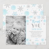 Carte de remerciement pour 1er anniversaire avec p (Devant / Derrière)