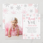 Carte de remerciement pour 1er anniversaire Photo  (Devant / Derrière)