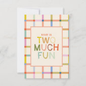 Carte de remerciement pour 2e anniversaire « Two M (Devant)
