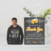 Carte de remerciement pour 40e anniversaire Cheers (Debout devant)