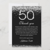 Carte de remerciement pour 50e anniversaire Elegan (Devant)
