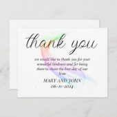 carte de remerciement pour accepter l'invitation-c (Devant / Derrière)