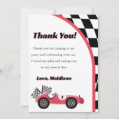 Carte de remerciement pour anniversaire avec voitu (Devant)