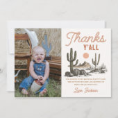 Carte de remerciement pour anniversaire de cow-boy (Devant)