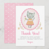 Carte de remerciement pour anniversaire de fille (Devant / Derrière)